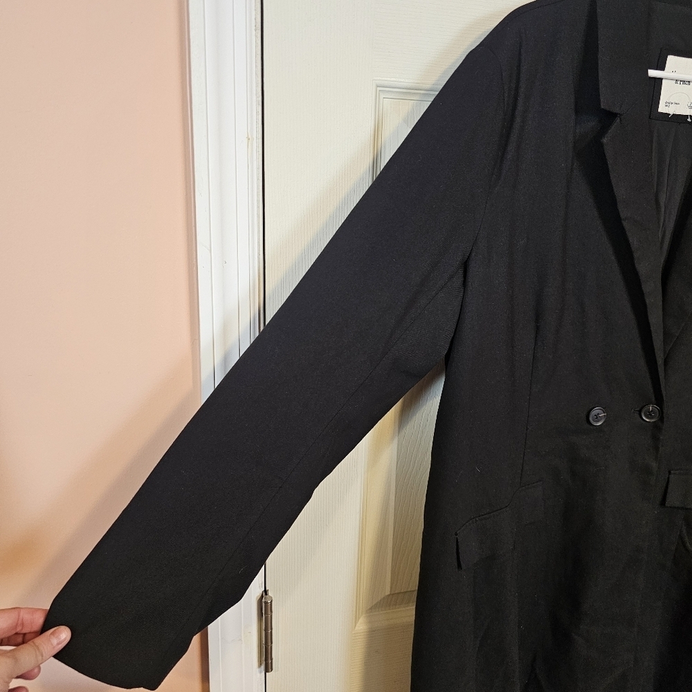 Abercrombie & Fitch Oversized Blazor Mini Jacket Dress Business Button Down - Picture 8 of 8
